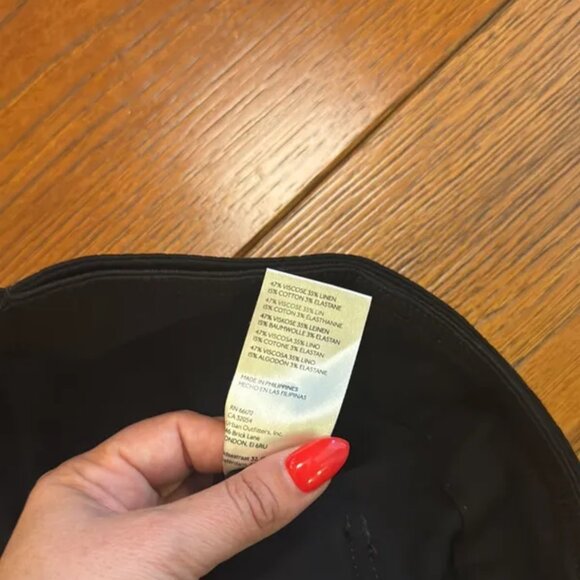 Anthropologie Maeve Black  Linen Shorts size 14 - Picture 3 of 7